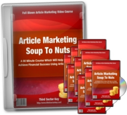 Product picture Article Marketing - Soup to Nuts - Video Series PLR