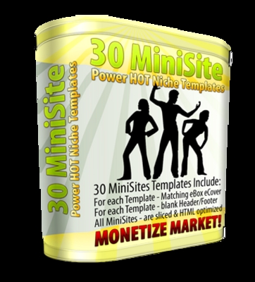 Product picture 30 Minisite Templates PLR