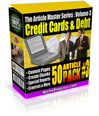 Product picture Article Master Series Volume 3 - Credit Cards and Debt plr