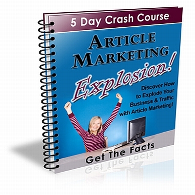 Product picture Article marketing explosion course With Plr