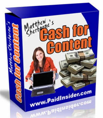 Product picture Cash for Content plr 