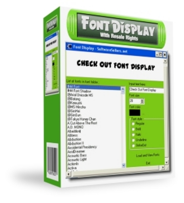 Product picture Font Display plr