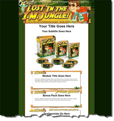 Product picture Lost in the IM Jungle - Website Template