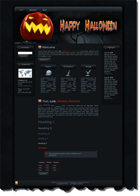 Product picture Halloween Template PLR
