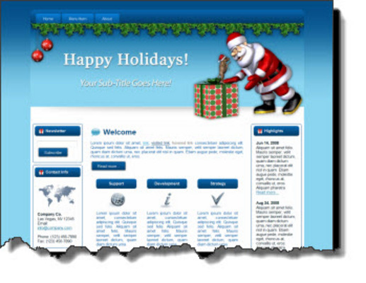 Product picture Santa Claus Website Template plr
