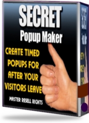Product picture Secret Popup Maker plr