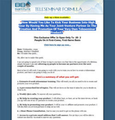 Product picture Teleseminar Formula (PLR)