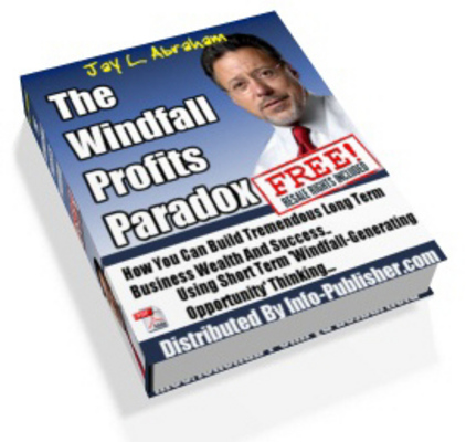 Product picture Windfall Profits Paradox